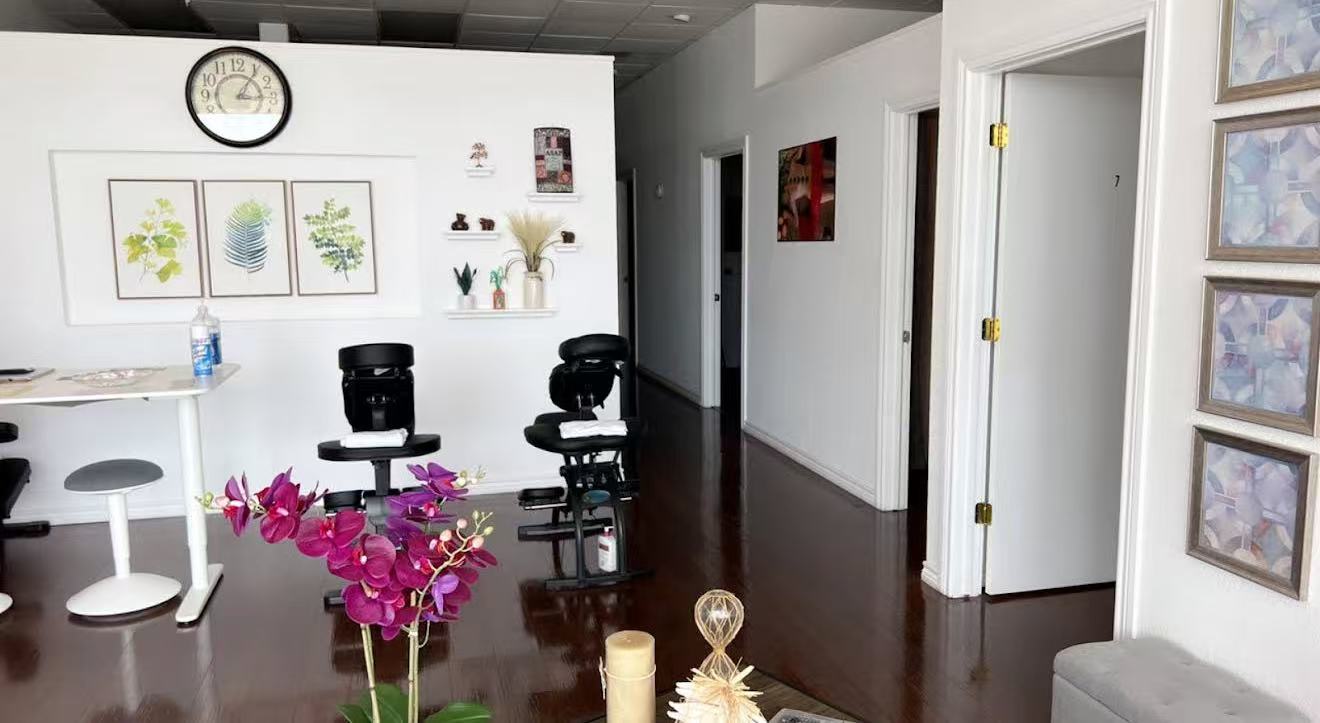 Store interior with massage chairs